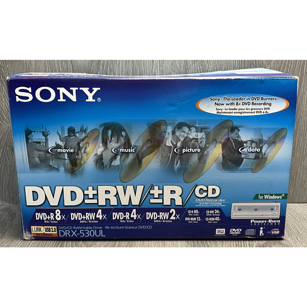 Sony‎ DRX-530UL DVD RW R DVD CD Rewritable Drive Vintage Computer Equipment
